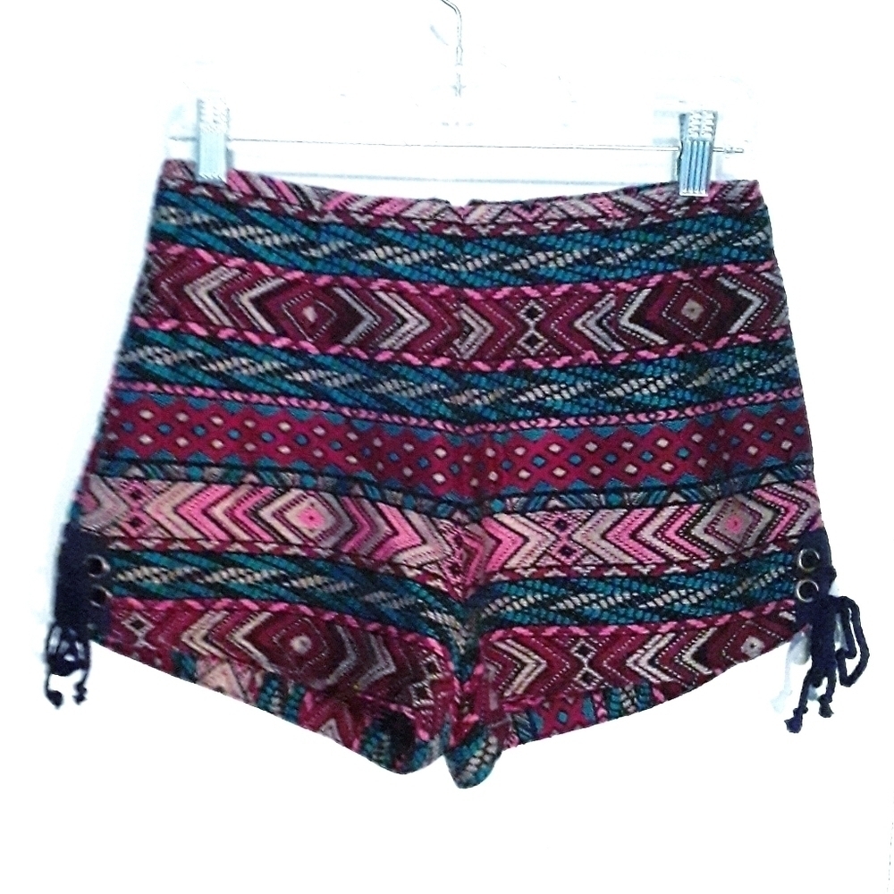 Ecoté Embroidered Multi-color Shorts
